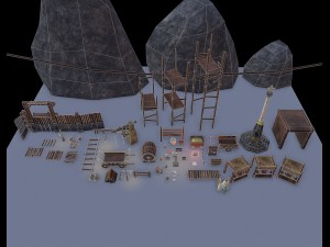fantasy props pack pbr Modèle 3D