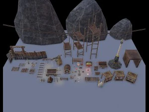 fantasy props pack pbr 3D Model