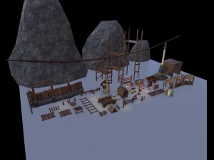 fantasy props pack pbr Modèle 3D