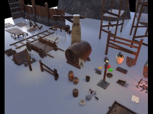 fantasy props pack pbr Modèle 3D