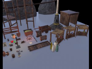 fantasy props pack pbr Modèle 3D