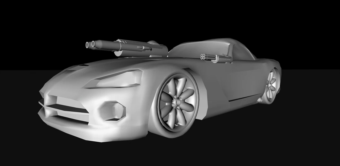 doge viper with-cannons 3D Model .c4d .max .obj .3ds .fbx .stl .blend 