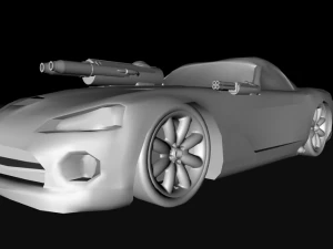 Dodge Viper с пушками 3D Модель