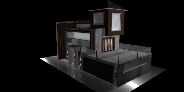 mansion exterior 3Dモデル .c4d .max .obj .3ds .fbx .stl .blend 