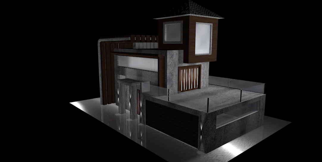 mansion exterior 3D Model .c4d .max .obj .3ds .fbx .stl .blend