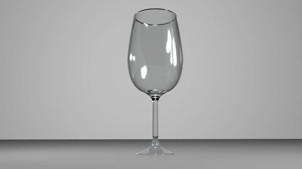 empty wine glass 3D Model .c4d .max .obj .3ds .fbx .stl .blend 
