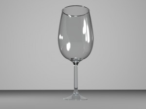 empty wine glass 3Dモデル