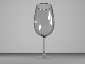 copo de vinho vazio Modelo 3D