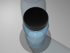 empty glass jar Model 3D