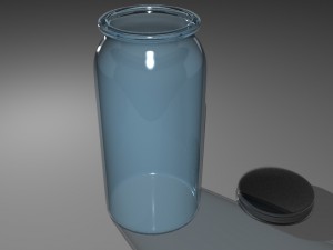 empty glass jar Model 3D
