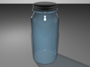 empty glass jar 3Dモデル