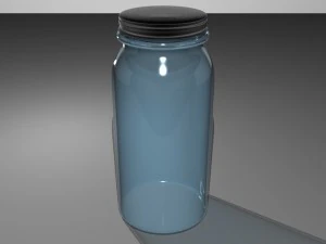 пустая стеклянная банка 3D Модель