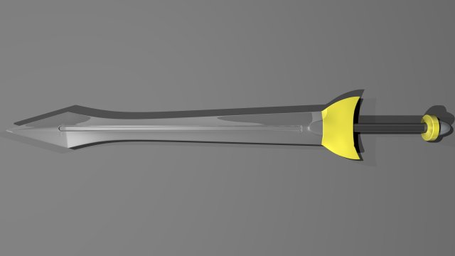 iron sword 3D Модель .c4d .max .obj .3ds .fbx .stl .blend 