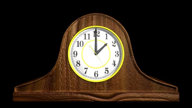 antique wooden clock 3D Model .c4d .max .obj .3ds .fbx .stl .blend 