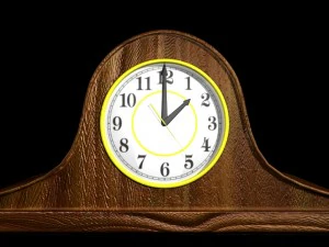 古董木钟 3D 模型