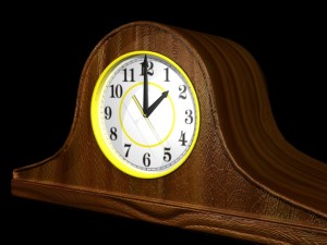 antique wooden clock 3D Model