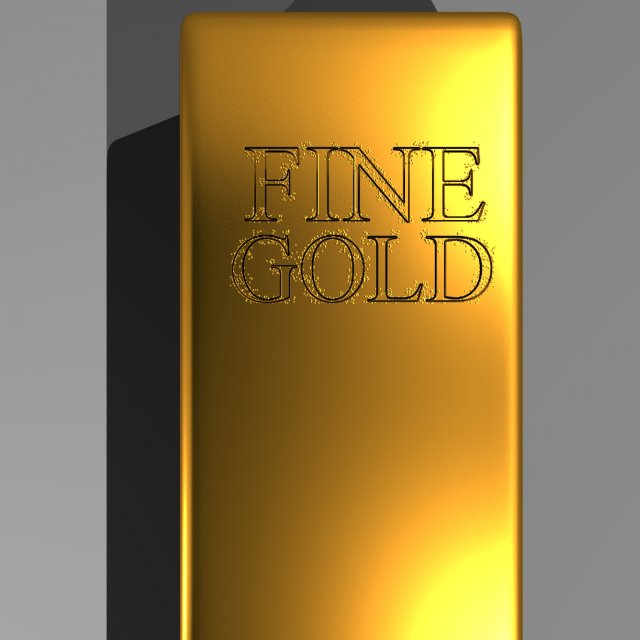 gold bar 3D मॉडल .c4d .max .obj .3ds .fbx .stl .blend 