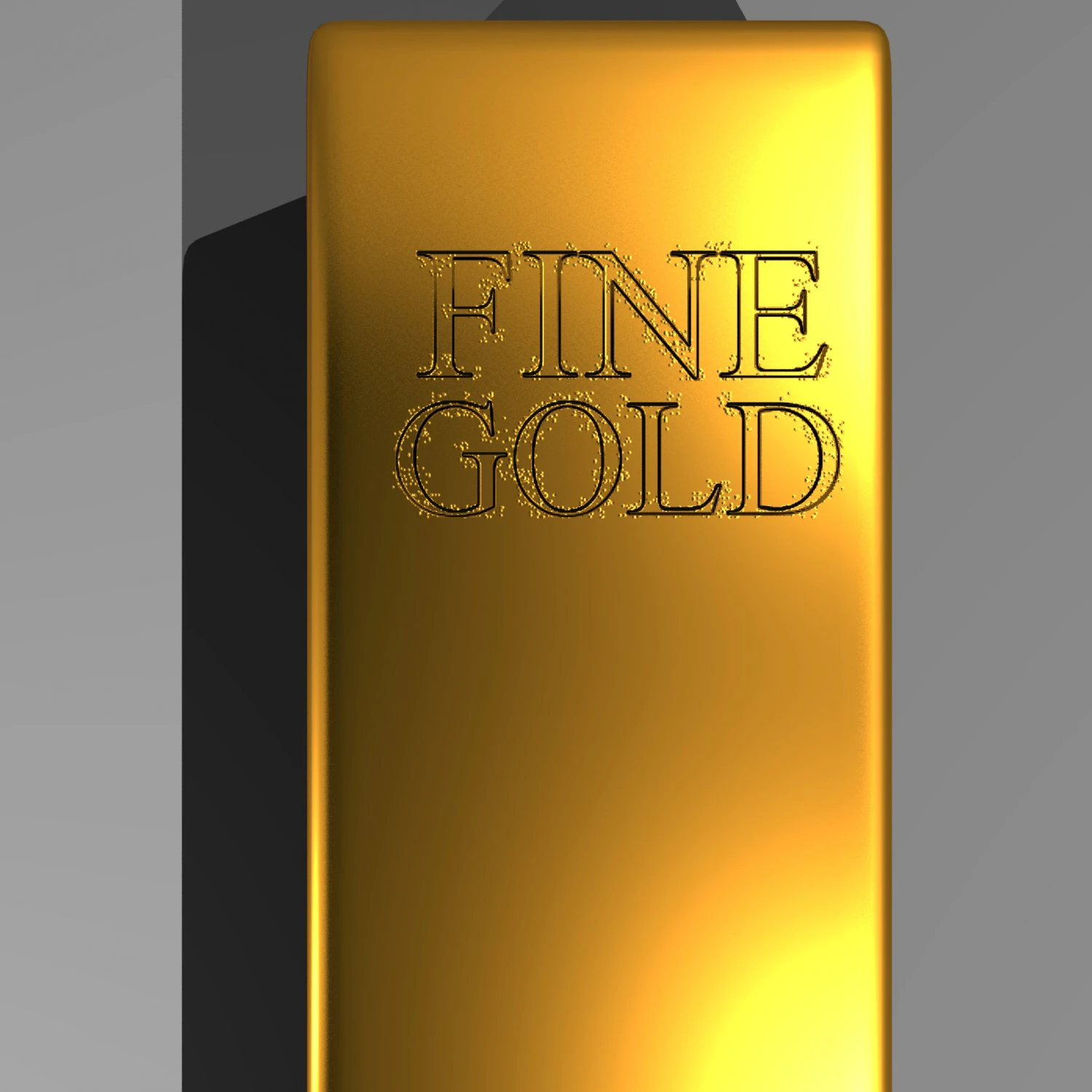 gold bar 3D Model .c4d .max .obj .3ds .fbx .stl .blend 