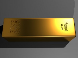 gold bar 3D मॉडल