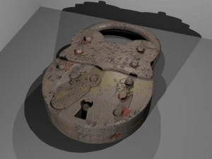 antiek slot 3D Model
