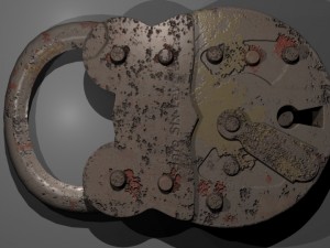 antique lock 3Dモデル