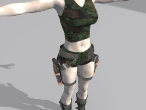 Angelina Jolie Lara Croft em Tomb Raider Modelo 3D