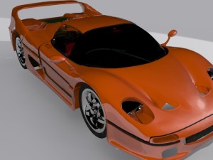 hight detailed sport car 3D Model