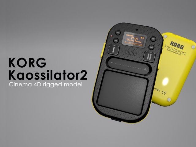 korg kaossilator 2 rigged Low-poly 3D Model