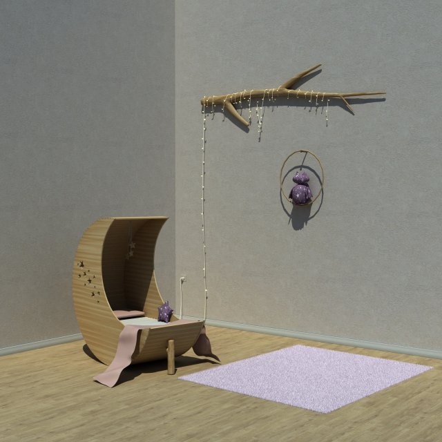 kids room 3D Model .c4d .max .obj .3ds .fbx .stl .blend 