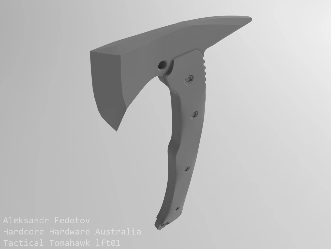 tactical tomahawk lft01 3D Model .c4d .max .obj .3ds .fbx .stl .blend 