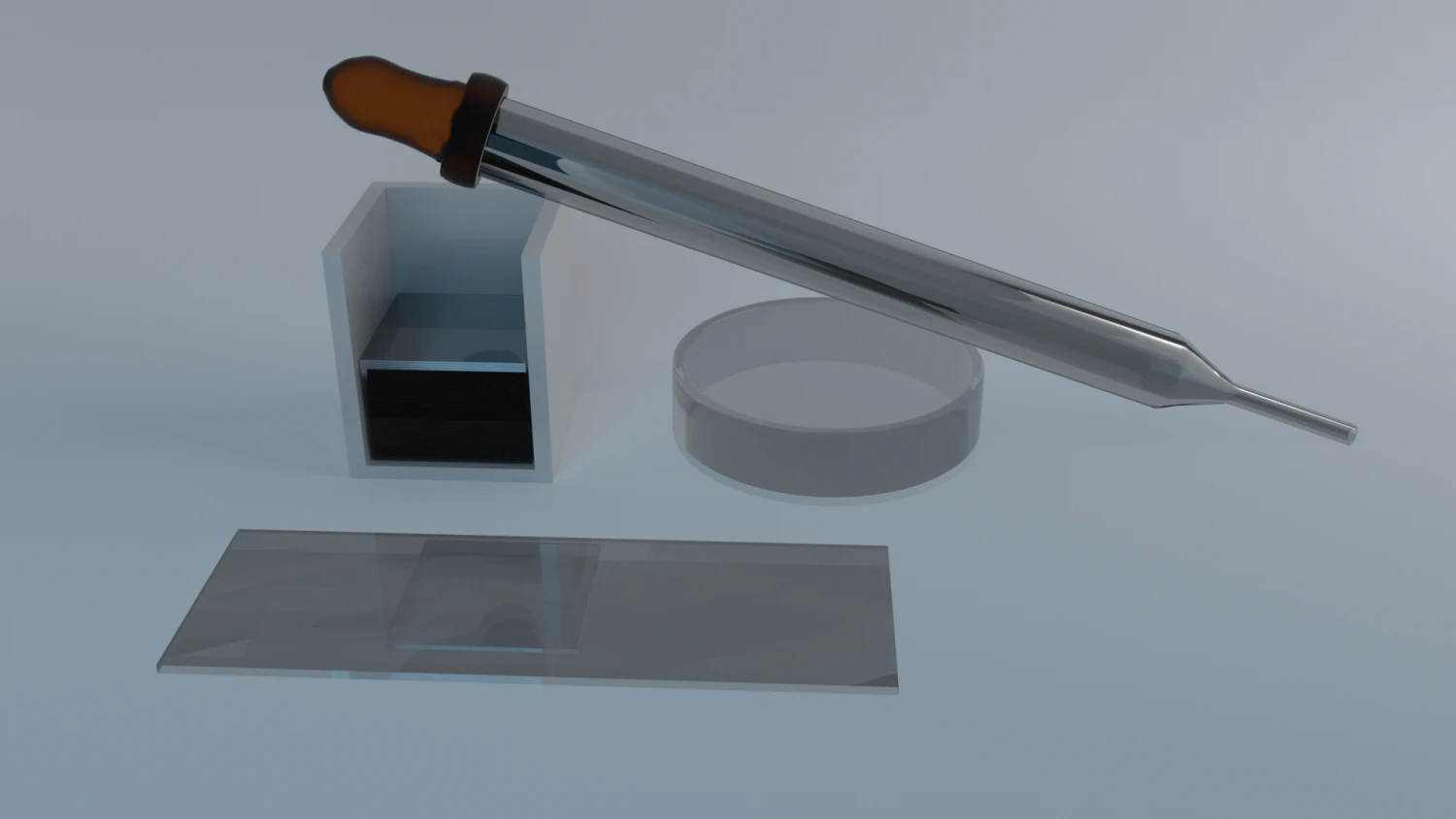 low-poly microscope accessories - glass 3D Model .c4d .max .obj .3ds .fbx .stl .blend 