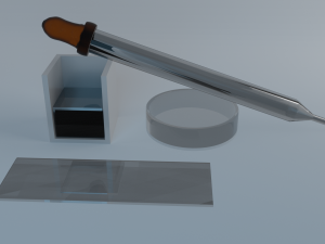low-poly microscope accessories - glass 3D Model