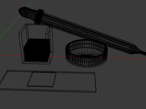 low-poly microscope accessories - glass 3D Model