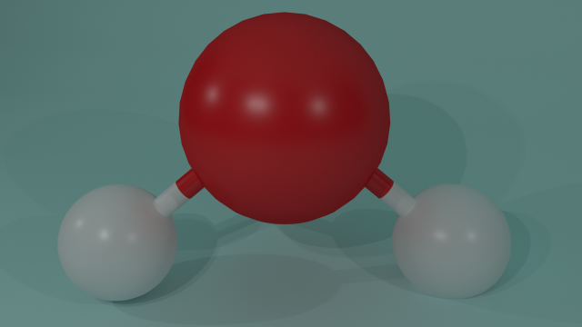 molecules - water h2o Modelo 3D .c4d .max .obj .3ds .fbx .stl .blend 
