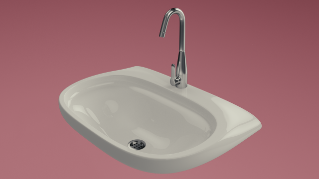 wash basin Modello 3D .c4d .max .obj .3ds .fbx .stl .blend 