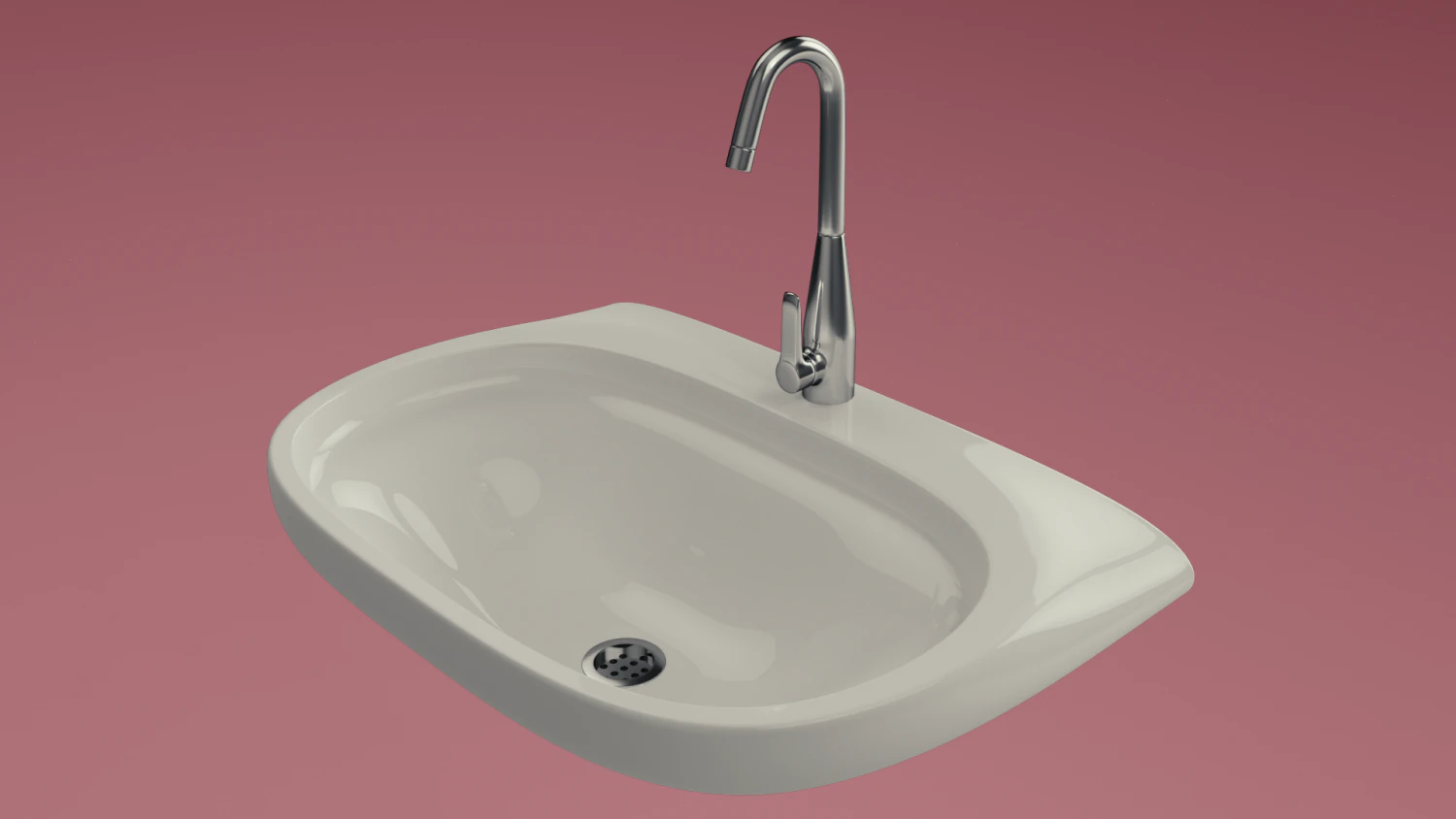 wash basin 3D Model .c4d .max .obj .3ds .fbx .stl .blend 