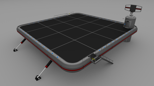 futuristic military landing platform Modèle 3D .c4d .max .obj .3ds .fbx .stl .blend 