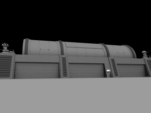 futuristic military armory Model 3D