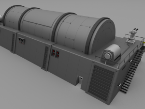 futuristic military armory Model 3D
