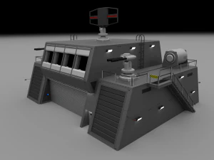 futuristic military command bunker 3D Model