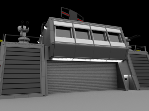 futuristic military command bunker 3D Model