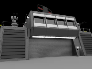 futuristic military command bunker 3D Model