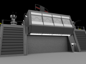 futuristic military command bunker 3D Model