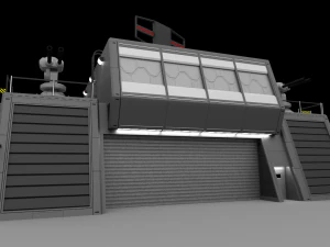 futuristic military command bunker 3D Model