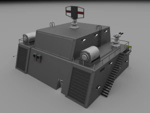 futuristic military command bunker 3D Model