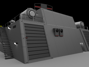 futuristic military command bunker 3D Model