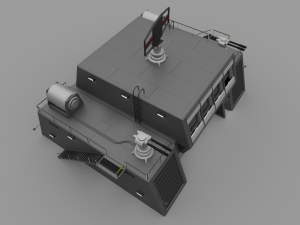 futuristic military command bunker 3D Model