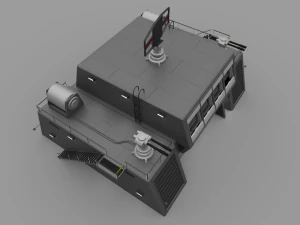 futuristic military command bunker 3D Model