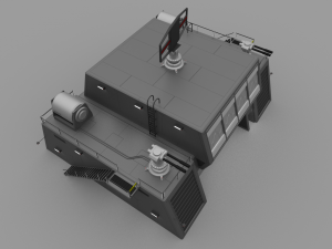 futuristic military command bunker 3D Model