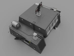 futuristic military command bunker 3D Model